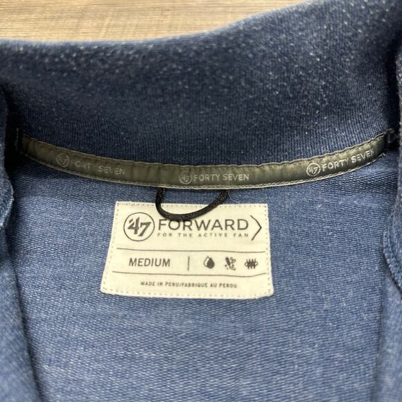 47 Brand Cleveland Cavaliers Cavs Blue Mens M 1/4‎ Zip Pullover Sweatshirt EUC - Picture 4 of 8